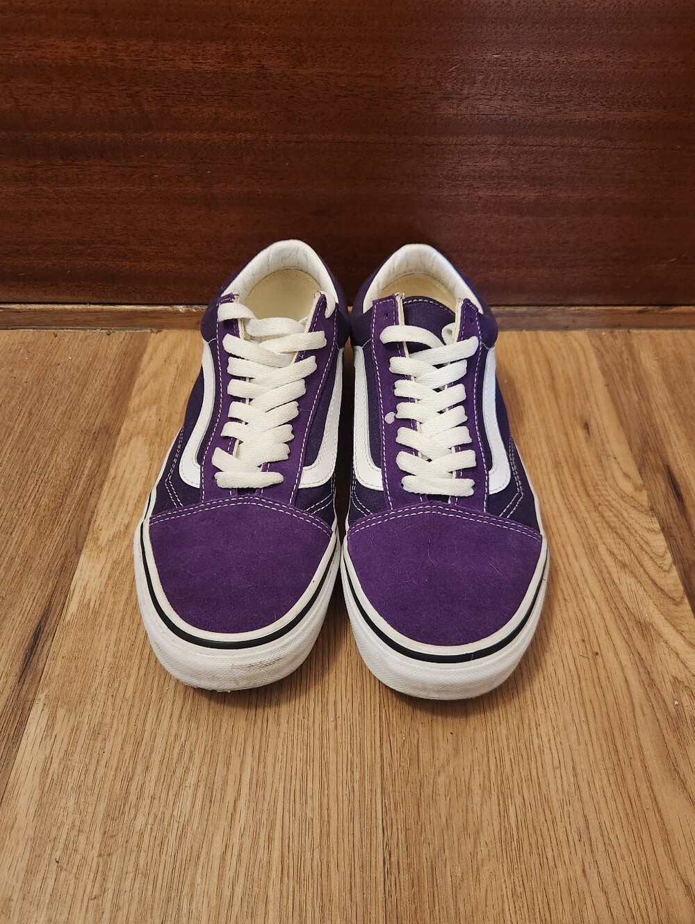 Classic Purple Skate Van Sneakers with White Stripe Women Sz 8 Men 6.5